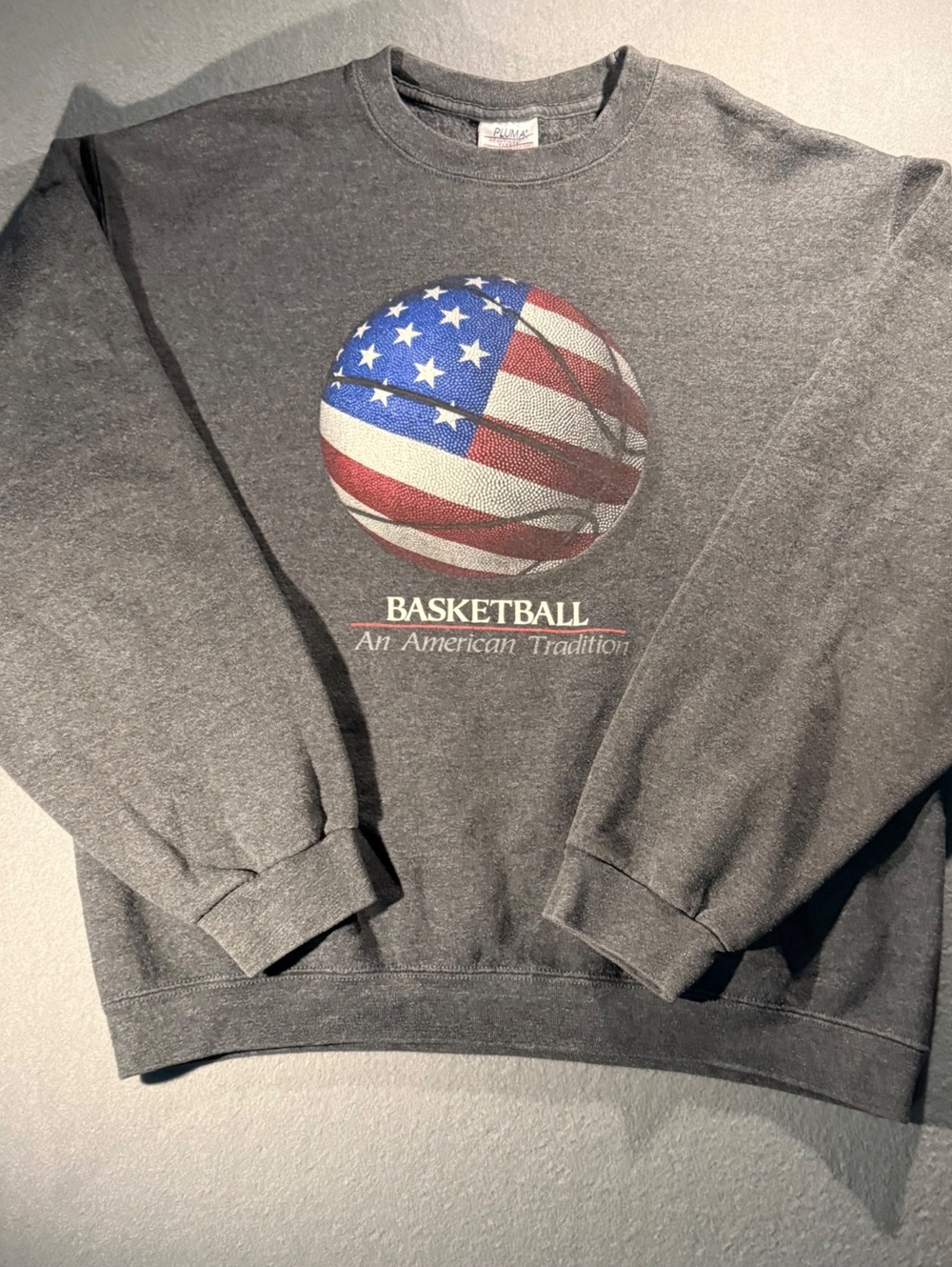 Pluma Heavyweight Fleece Basketball Sweatshirt XL Gray
